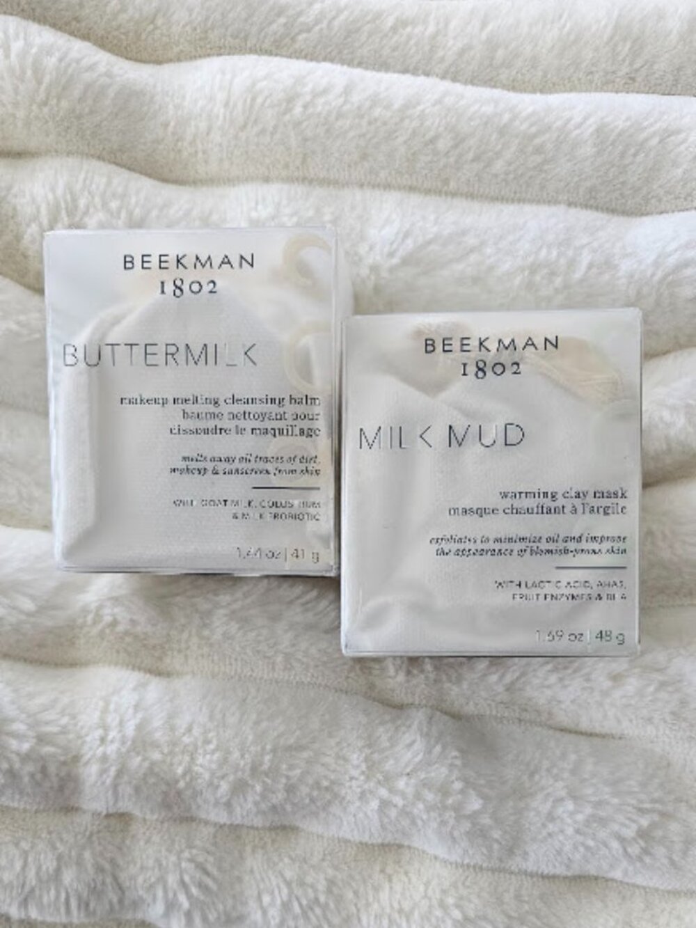 Beekman 1802 Buttermilk Cleansing Balm & Milk Mud Warming Clay Mask Duo (NWOT)